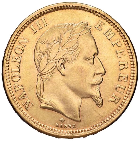 FRANCIA, NAPOLEONE III (1852-1870), 100 FRANCHI 1868