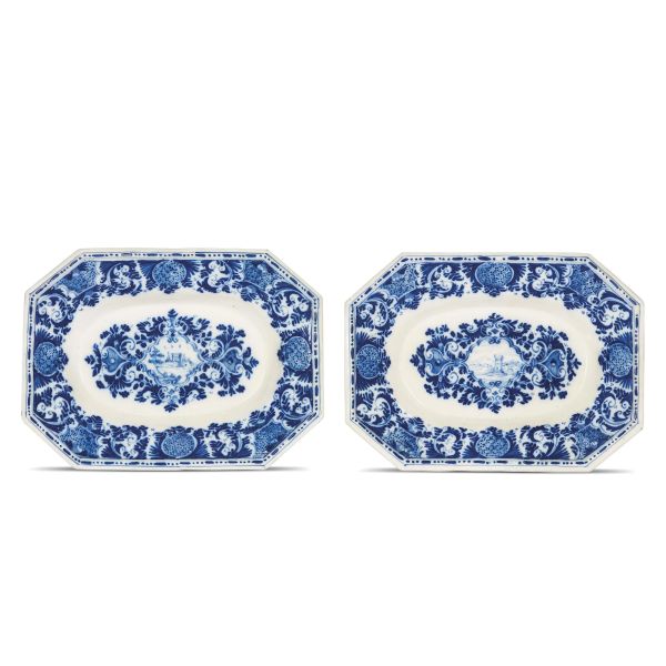 COPPIA DI VASSOI OTTAGONALI, GIORGIO GIACINTO ROSSETTI, LODI, 1730-1736