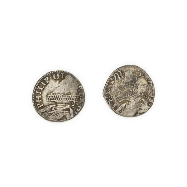 Filippo III (1598-1621) – Insieme di due esemplari da 15 Grani 1618 e 161(?)