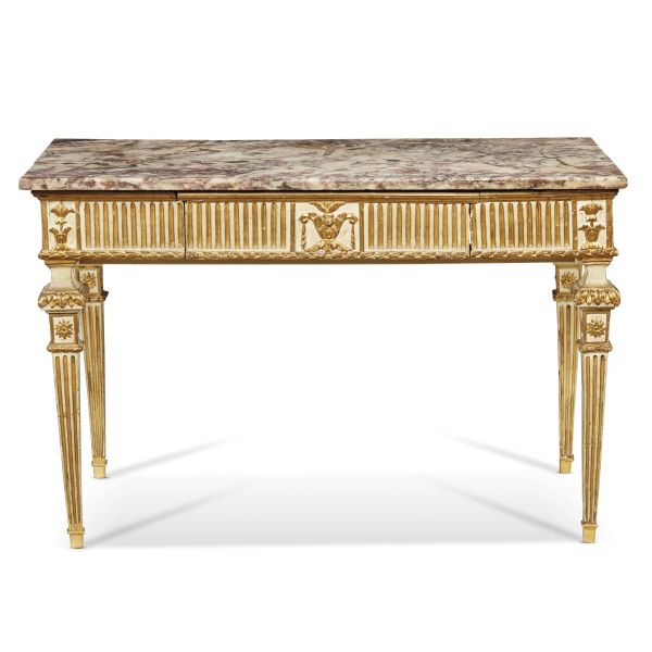 A TUSCAN CONSOLE TABLE, 18TH CENTURY