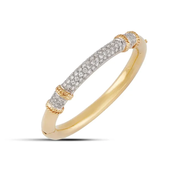 



DIAMOND BANGLE BRACELET IN 18KT TWO TONE GOLD