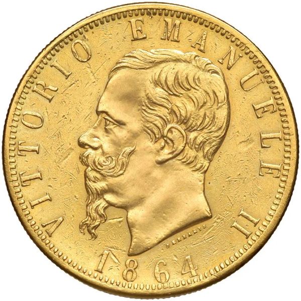      SAVOIA. VITTORIO EMANUELE II (1861-1878) 100 LIRE 1864 Torino 