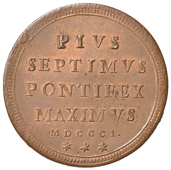 STATO PONTIFICIO. PIO VIII (1800-1823) BAIOCCO 1801