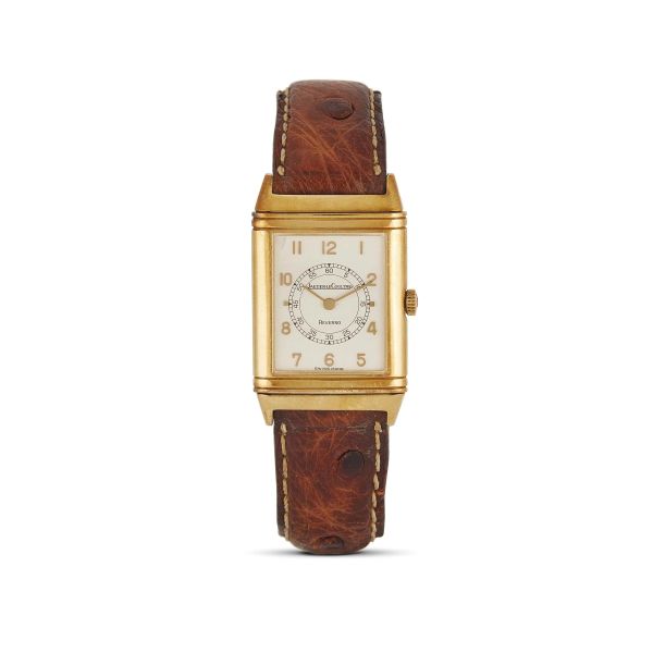 Jaeger Le Coultre - JAEGER LECOULTRE REVERSO MID-SIZE REF. 6184.21 YELLOW GOLD WRISTWATCH, 80'S