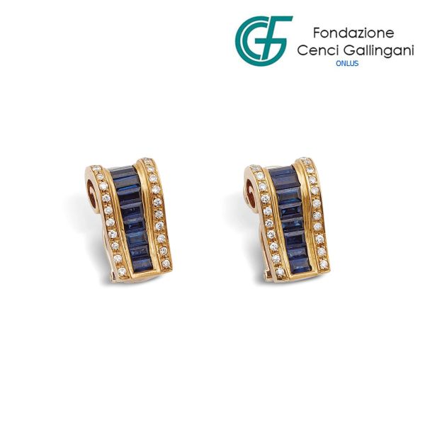 



NARDI PAIO DI ORECCHINI CON ZAFFIRI E DIAMANTI