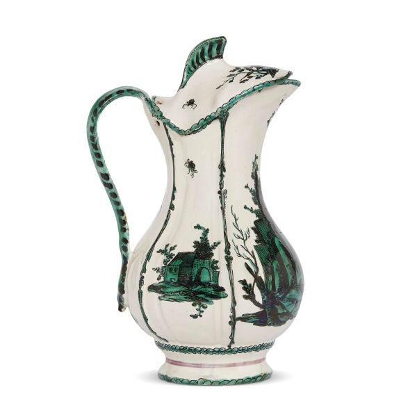 Jacques Boselly - AN EWER WITH LID AND A LOBED BASIN, JACQUES BOSELLY, SAVONA, CIRCA 1780-1790
