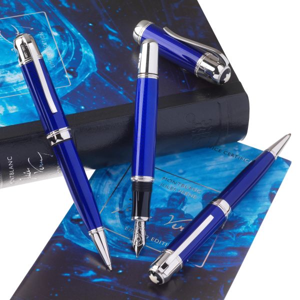 Montblanc - MONTBLANC JULES VERNE LIMITED EDITION FOUNTAIN PEN N. 03300/18500, BALLPOINT PEN N. 03300/16500, PENCIL N. 3300/4500, 2003