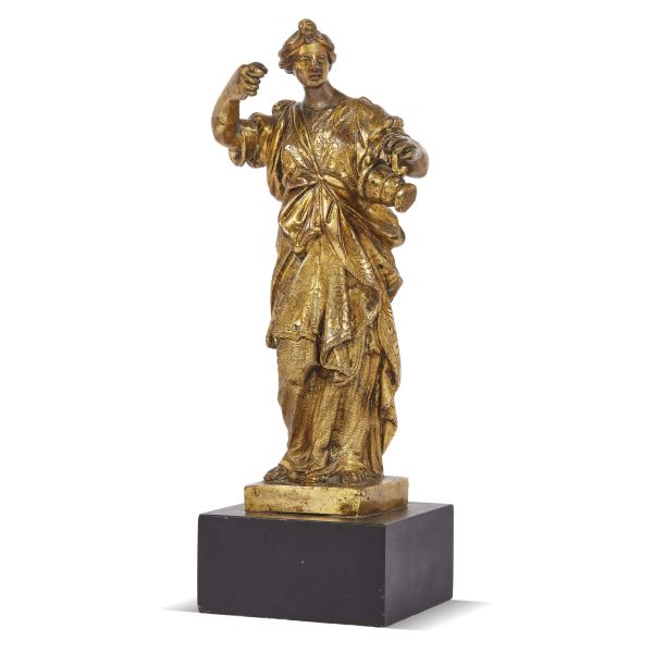 



Veneto, late 16th century, Temperance, gilt bronze