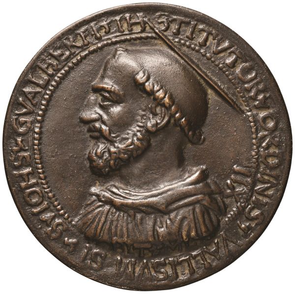 SAN GIOVANNI GUALBERTO (1009-1072) MEDAGLIA DI REST. XVII-XVIII secc.