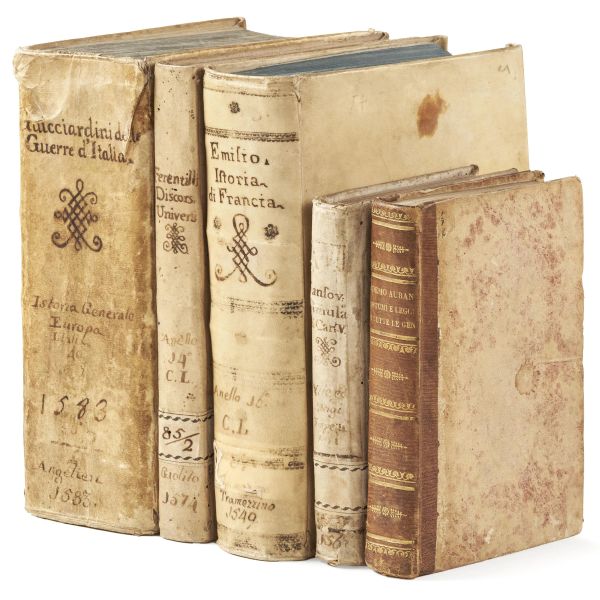 Lot of five 16   th    century historical works. Not collated. Condition report upon request.