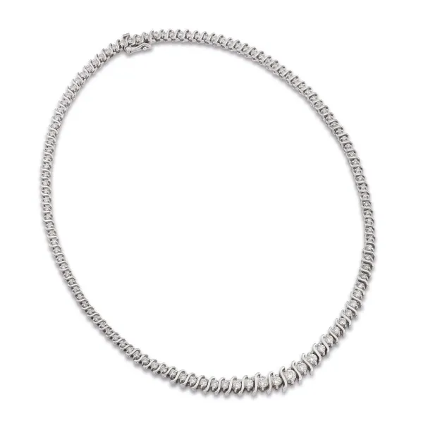 



DIAMOND DEMI PARURE IN 14KT WHITE GOLD 