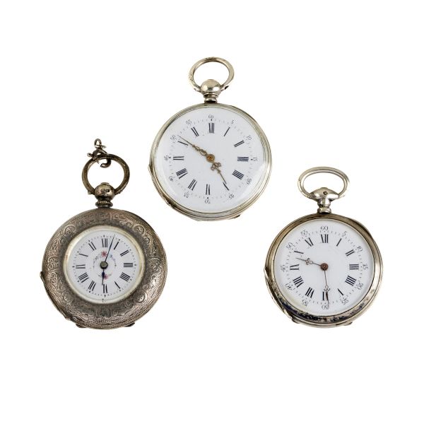



THREE SMALL POCKET WATCHES
