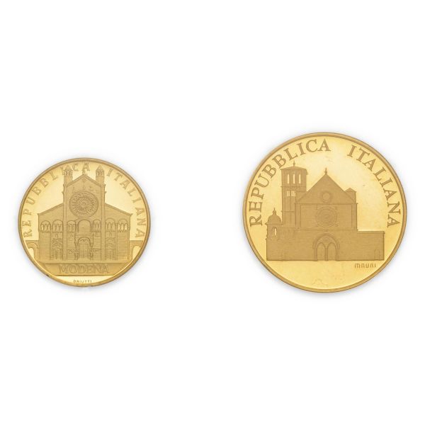 



Coppia delle 50.000 e 100.000 Lire in oro 1999