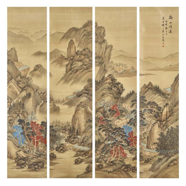 GROUP OF FOUR PAINTINGS OF LI LENGRAN, CHINA, QING DYNASTY-REPUBLIC PERIOD (1912-1949)