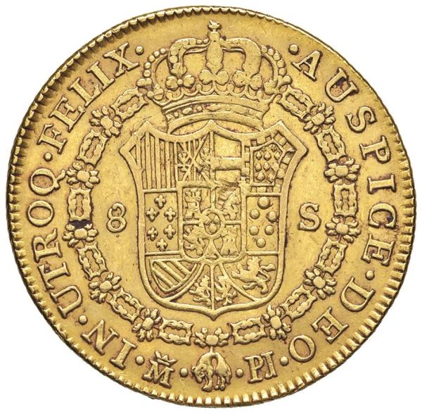 SPAGNA CARLO III (1759-1788) 8 ESCUDOS 1778 Madrid (M-PJ)