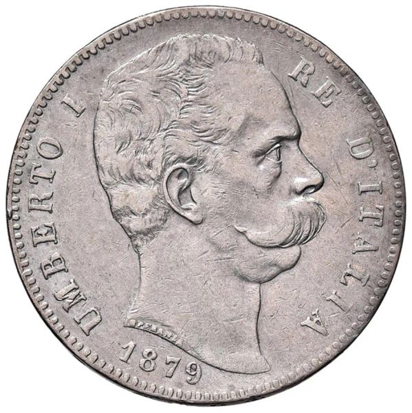 SAVOIA, REGNO D&rsquo;ITALIA, UMBERTO I (1878-1900), 5 LIRE 1879 ROMA