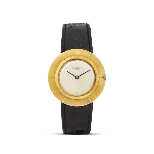 UNIVERSAL GENEVE "FLYING SAUCER" YELLOW GOLD WRISTWATCH