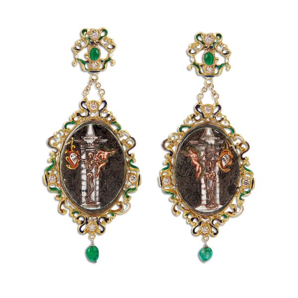 



CODOGNANTO "MEMENTO MORI" LONG DROP EARRINGS IN GOLD AND SILVER