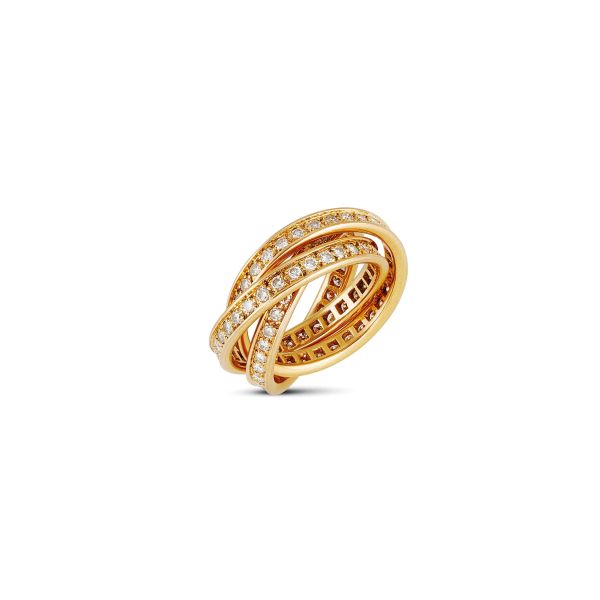 Cartier - 



CARTIER DIAMOND TRINITY RING IN 18KT YELLOW GOLD