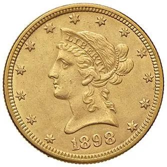 U.S.A., 10 DOLLARI 1898