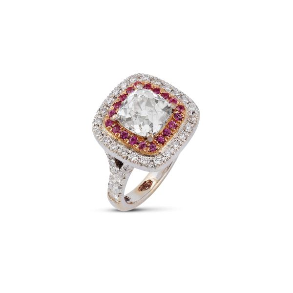 



DIAMOND AND RUBY RING IN 18KT WHITE GOLD