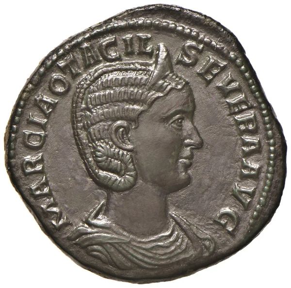 IMPERO ROMANO. OTACILIA SEVERA, AUGUSTA (244-249 d. C.) SESTERZIO, zecca di Roma. Coniato sotto Filippo I.