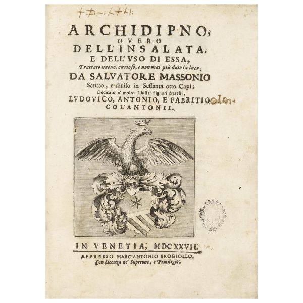 Uncut copy, first edition of the first book on salad