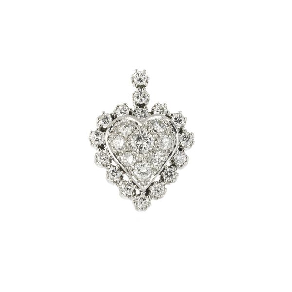 



DIAMOND HEART-SHAPED PENDANT IN 18KT WHITE GOLD