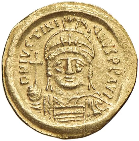 BISANZIO. GIUSTINIANO I (527-565) SOLIDO