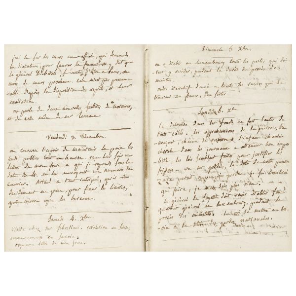 Pouqueville, François. Quaderno in ottavo di 81 pagine