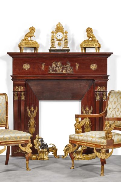 COPPIA DI ALARI, FRANCIA, SECOLO XIX