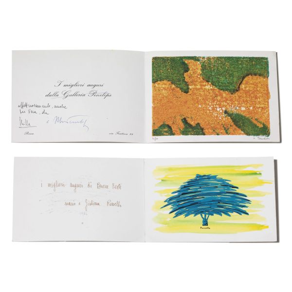 GRUPPO DI NOVE BIGLIETTI D'AUGURI