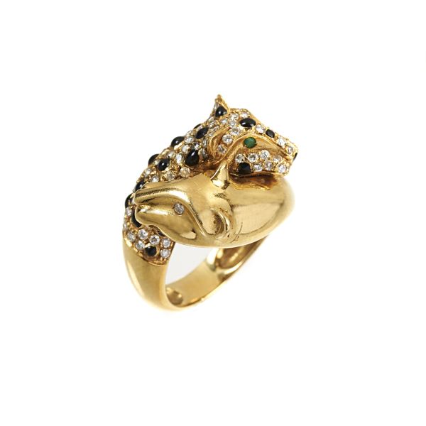 



LEOPARD-SHAPED CONTRARIE RING IN 18KT YELLOW GOLD