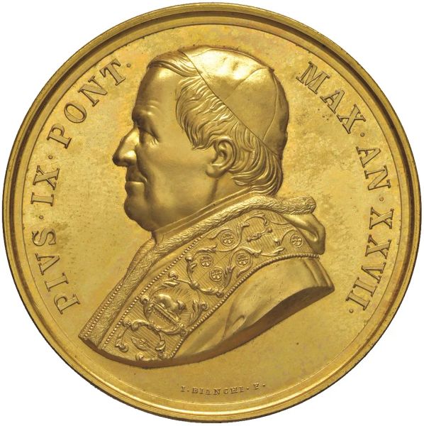 PIO IX (1846-1878) MEDAGLIA ANN. XXVI 1873 per il Convegno di Azione Cattolica opus I. Bianchi