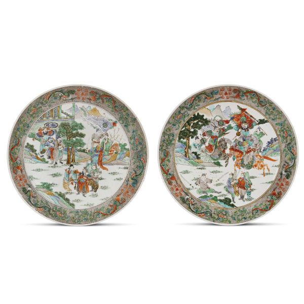 TWO PLATES, CHINA, QING DYNASTY, 19TH-20TH CENTURY