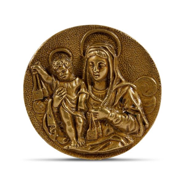 



Central Italy, 19th century, Virgin and Child, gilded bronze
