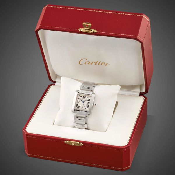 CARTIER TANK FRANCAISE ACCIAIO MISURA GRANDE