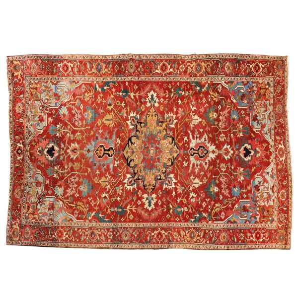 AN HERIZ CARPET, PERSIA, LATE 19TH CENTURY