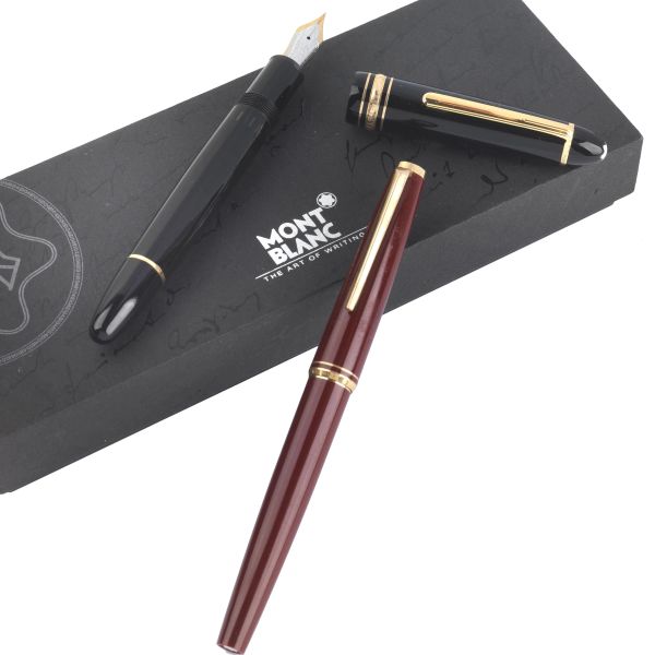 Montblanc - MONTBLANC FOUNTAIN PEN N. 146 AND A BORDEAUX MONTBLANC FOUNTAIN PEN