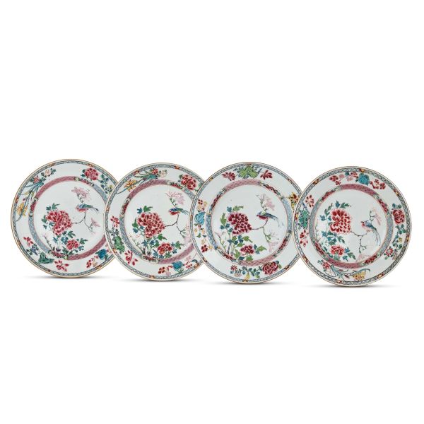 FOUR DISHES, CHINA, SECOND HALF 18TH CENTURY