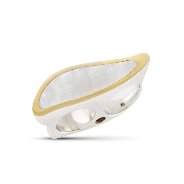      JAMES RIVI&Egrave;RE DOPPIO ANELLO CON MADREPERLA 