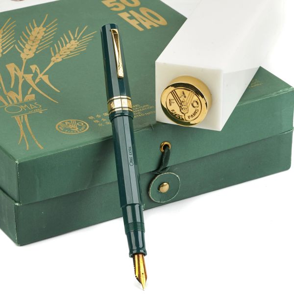 OMAS 50TH ANNIVERSARY F.A.O. SIGNED "GIO POMODORO" LIMITED EDITION FOUNTAIN PEN N. 1607