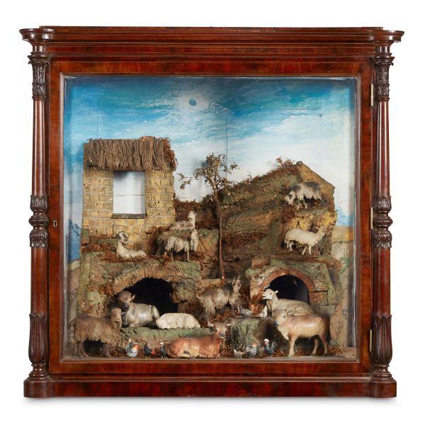 SCARABATTOLA CON ANIMALI, NAPOLI, SECOLI XVIII/XIX 