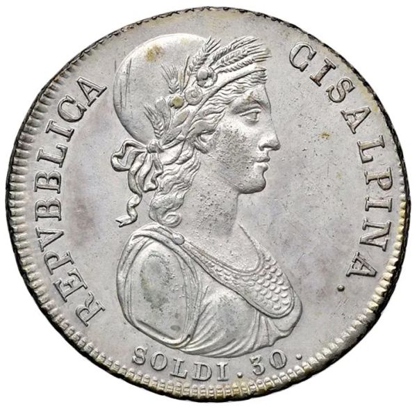 MILANO. REPUBBLICA CISALPINA (1797-1802) 30 SOLDI