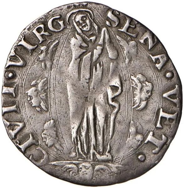 SIENA REPUBBLICA (1404 – 1555), MEZZO GIULIO DA 20 QUATTRINI II SERIE (1540-1541) 