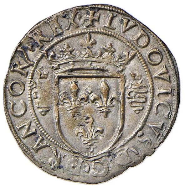 MILANO. LUDOVICO XII D&rsquo;ORLEANS (1500-1513) GROSSO REGALE DA 3 SOLDI