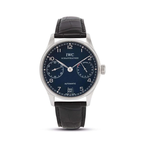 International Watch Company - 



IWC PORTUGUESE POWER RESERVE SEVEN DAYS STAINLESS STEEL WRISTWATCH