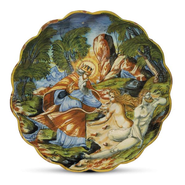 



A MOULDED BOWL (CRESPINA), RIMINI, &quot;MAESTRO DEL 1574&quot;, CIRCA 1574