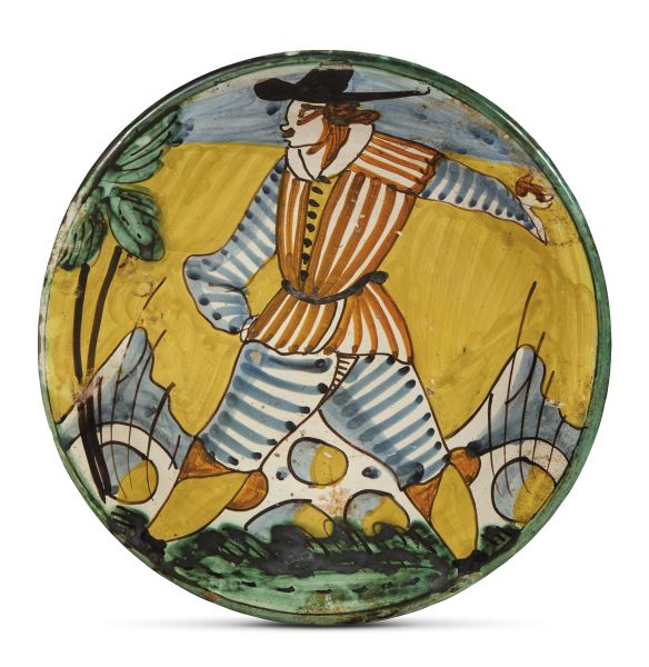 A MONTELUPO DISH, CIRCA 1650