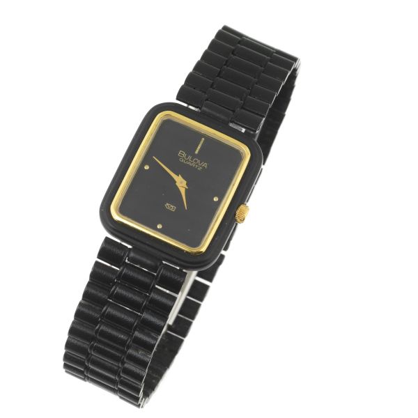 BULOVA BLACK METAL WRISTWATCH